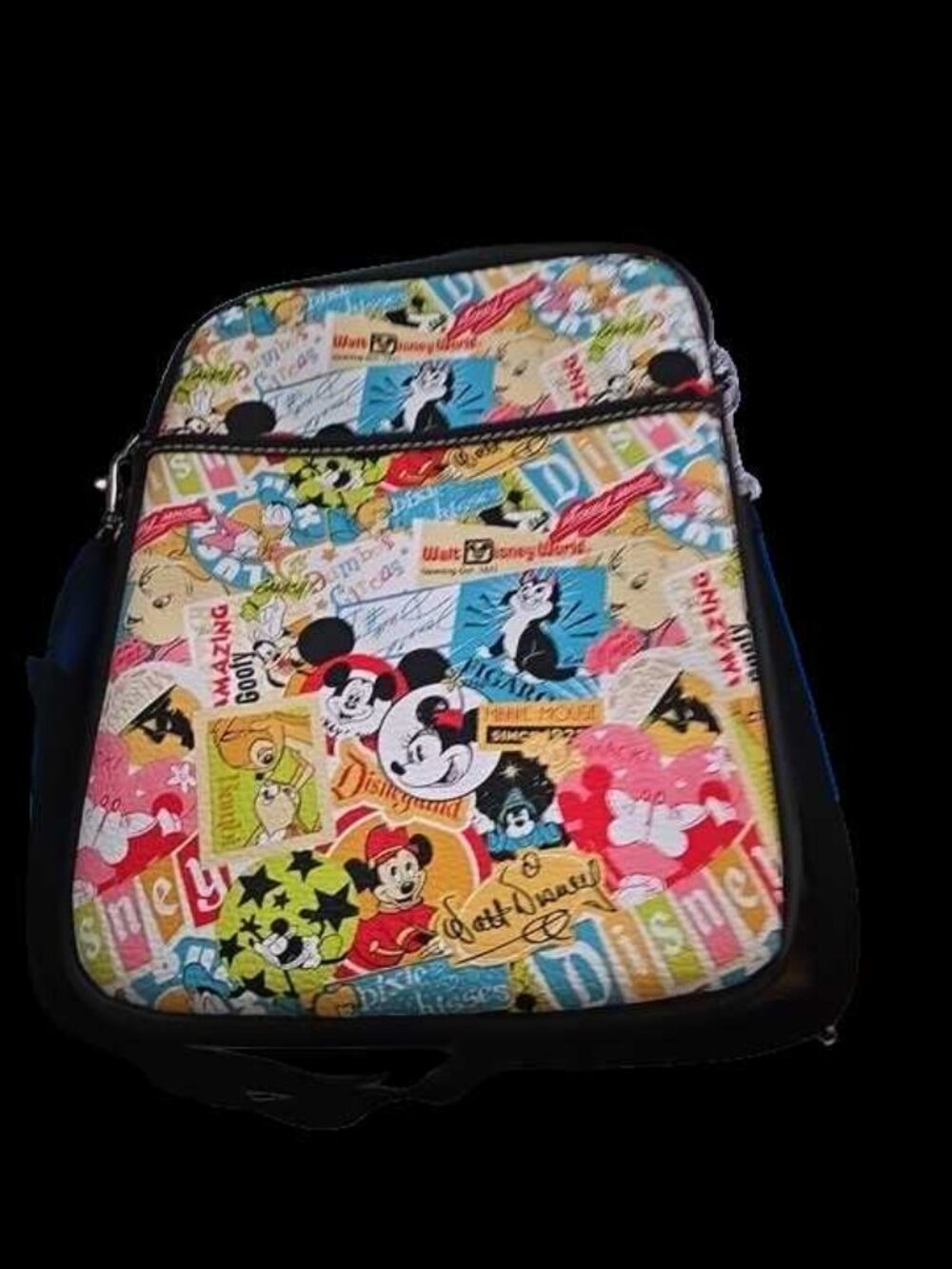Disney Crossbody Bag Mickey Minnie Vintage Collage Print Shoulder Purse